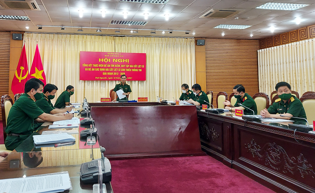 Quân khu 1 tổng kết thực hiện Đề án tìm kiếm, quy tập hài cốt liệt sĩ